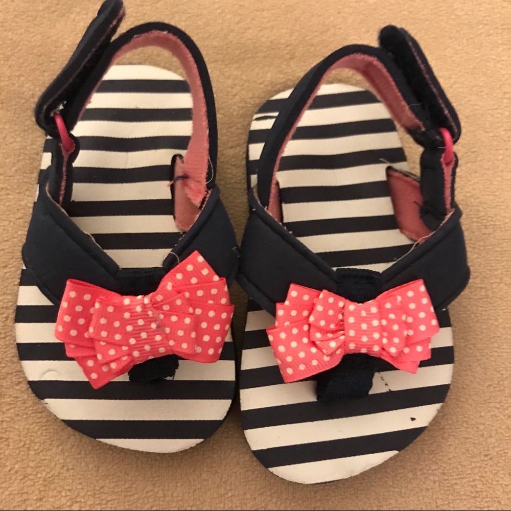 ⭐️4/$10 Navy & White Striped Sandals